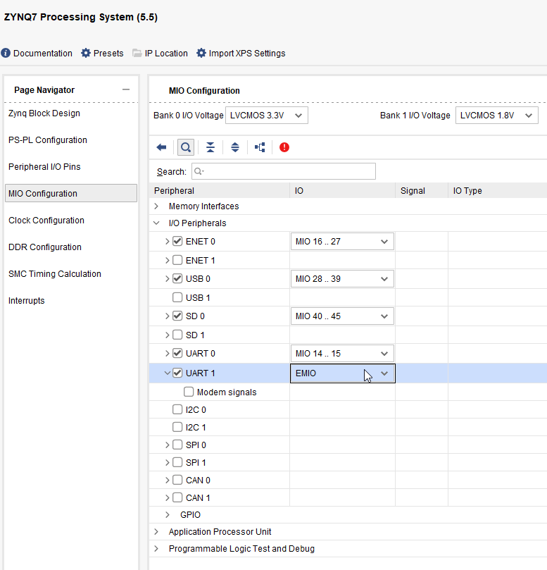 change UART config